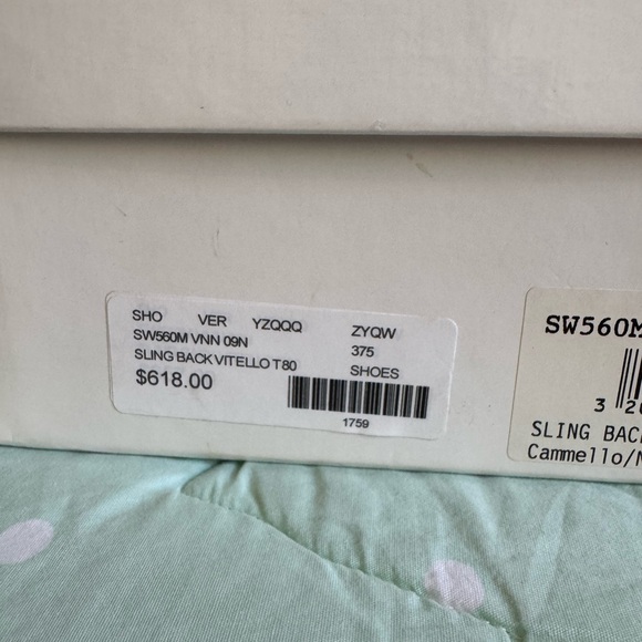 VINTAGE Versace Black Sling back Heels Womens size 37 1/2 - Picture 14 of 16